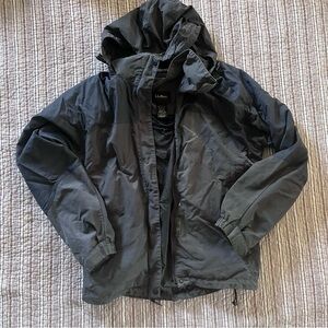 L.L. Bean Hooded Utility Jacket in Charcoal Gray